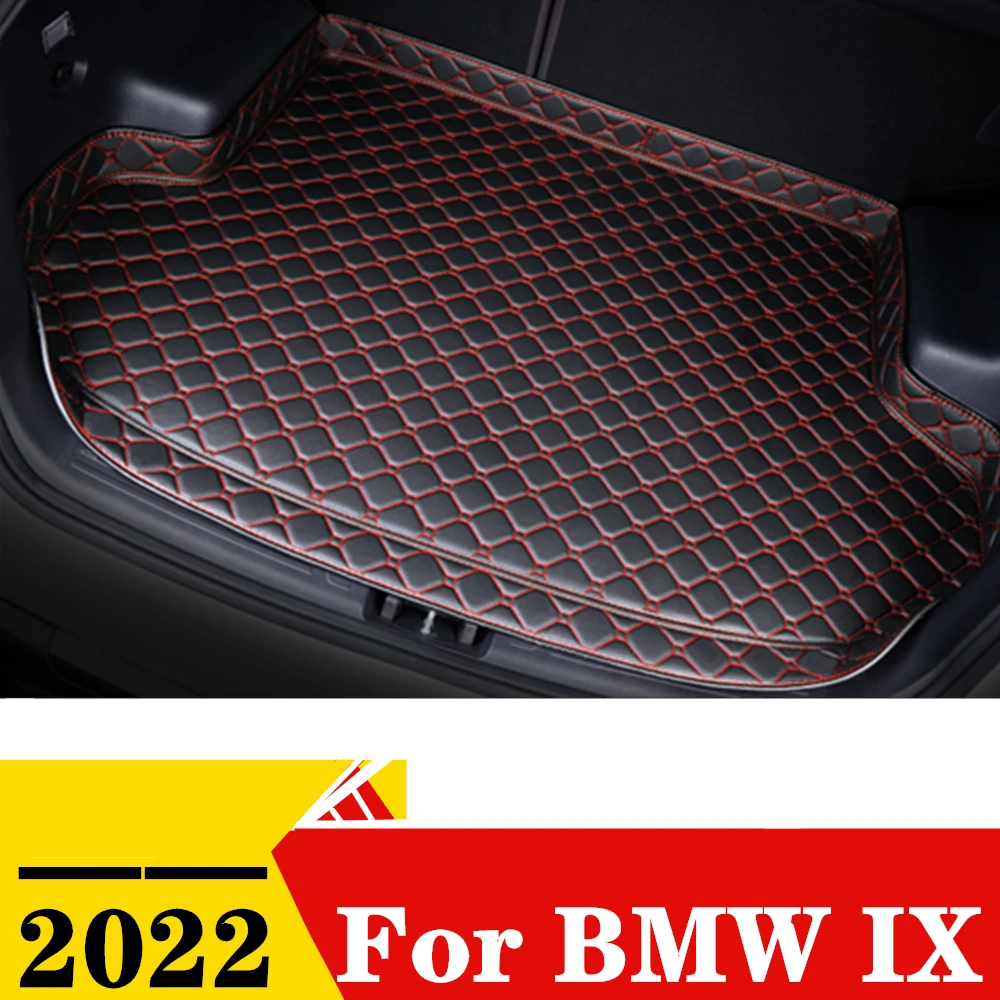 

Коврик для багажника автомобиля для BMW IX 2022, высокая боковая Водонепроницаемая Задняя накладка для груза, коврик, автозапчасти, аксессуары, подкладка для багажника