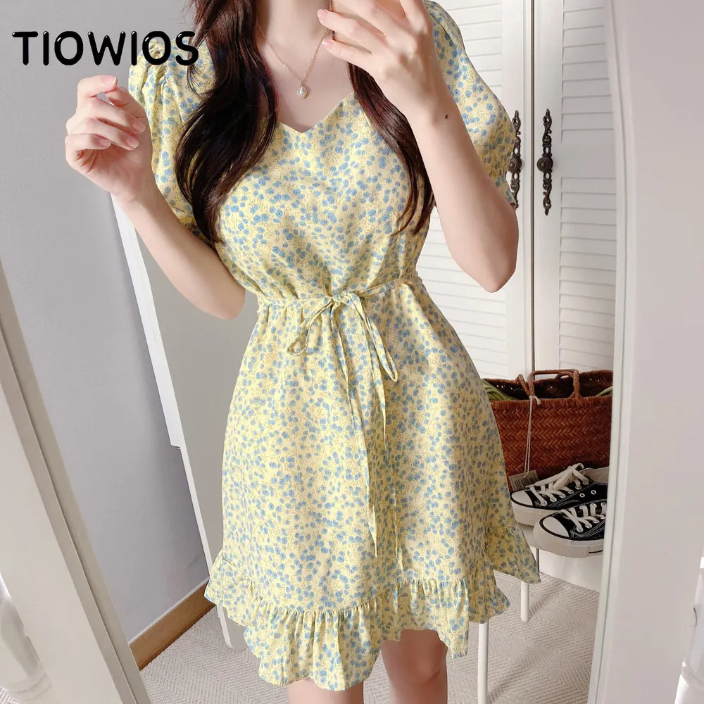 

TIOWIOS Woman Sweet Lovely Floral Dress
