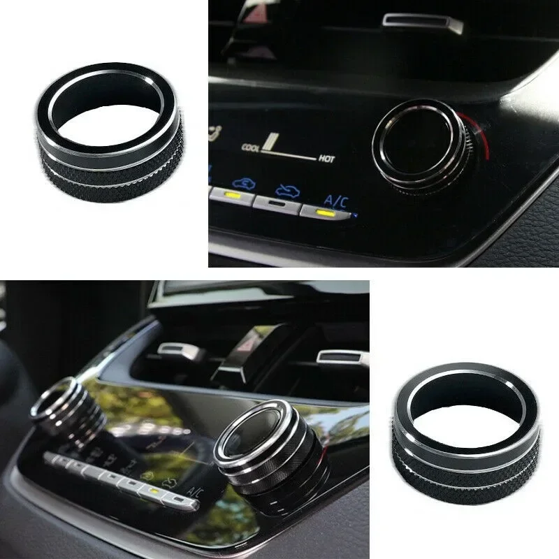 

Carhome 2 шт. для Toyota Corolla 2019-2021 автомобильная ручка управления климат-контролем переменного тока, накладка на кнопку, автоаксессуары, автомобильная ручка управления переменным током