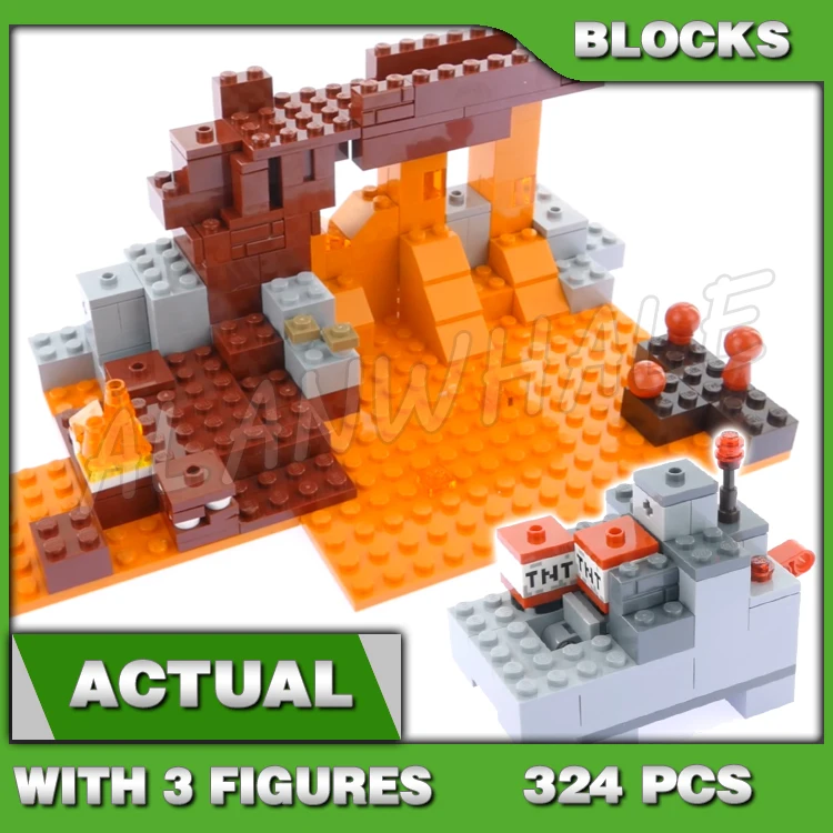 

Набор строительных блоков, совместимых с моделями, 324 шт. игра My World The Wither Fire Fortress Tumbling Wall Function 10469