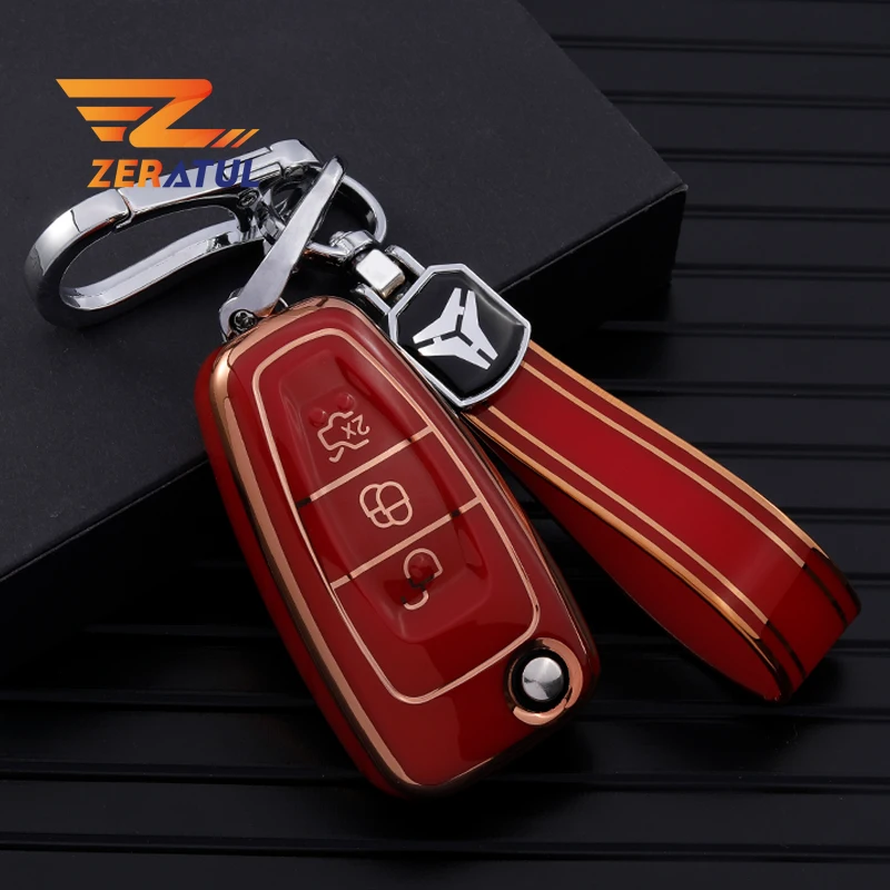 

Чехол для автомобильного ключа из ТПУ, чехол-держатель для ключей от Ford Ranger C-Max S-Max Focus Galaxy Mondeo Transit Tourneo