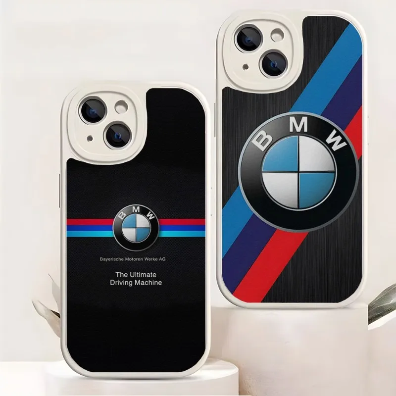 

Luxury BMW Sports Drift Car Phone Case Lambskin For Iphone 14 Pro Max 13 11 12 Mini Xr X Xs 7 8 Puls Se Luxury Mobile Cover