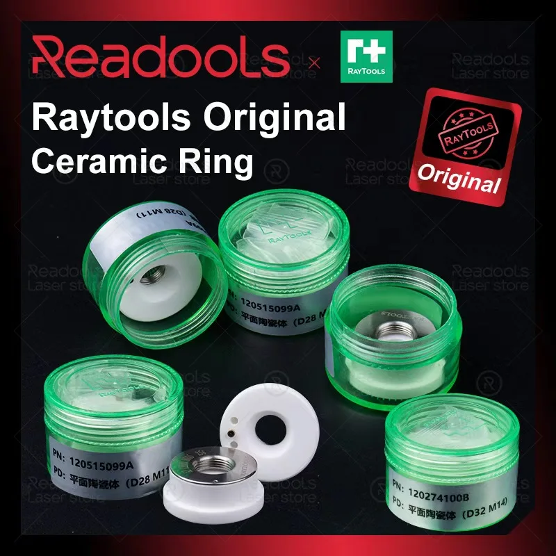 Фото Оригинальное керамическое кольцо Raytools D32 M14 D28 M11 D19,5 M8 Керамический держатель сопла Raytools 1202740001 120515099A BMH109 BMH111 BM110 №1
