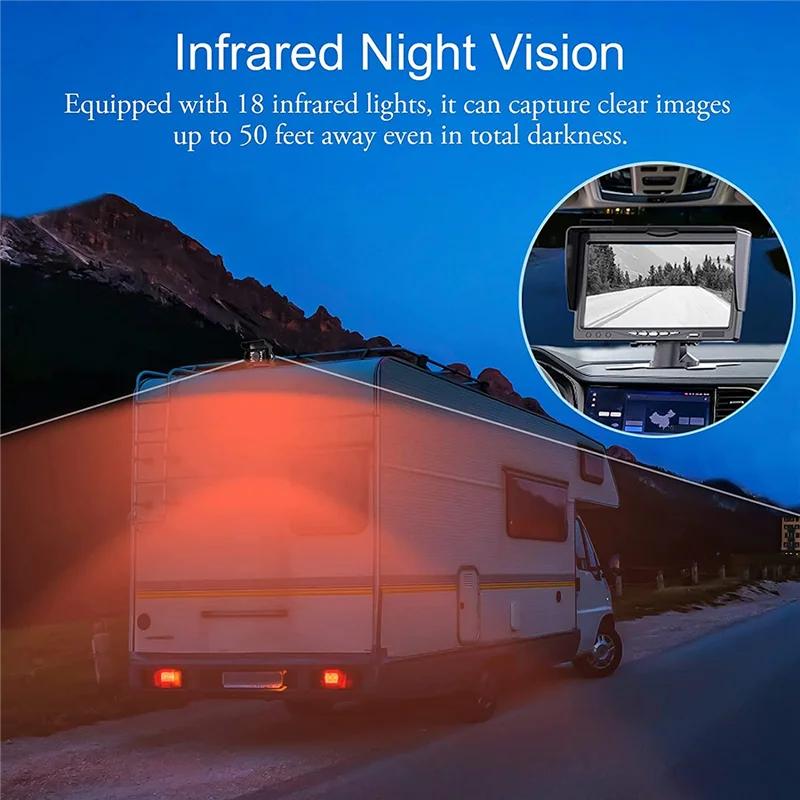 1080P HD резервная камера IP69 водонепроницаемая заднего вида с широким углом обзора