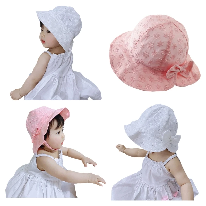 

Baby Girls Summer Hat Flower Toddler Girls Hat Cotton Breathable Infant Hat Strap/Knot Cap for Spring Summer Drop shipping