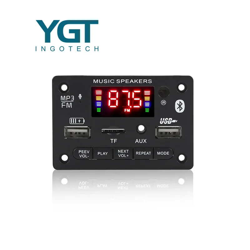 

5V-12V 80W Bluetooth5.0 Decoding Board Module Wireless Car USB mp3 Player Bluetooth TF Card Slot / FM / Remote