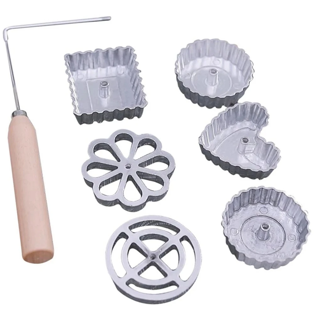 

Mould Aluminum Biscuit Desserts Moulds with Handle Snackes Desserts Molds Baking Kitchen Convenience Accessories