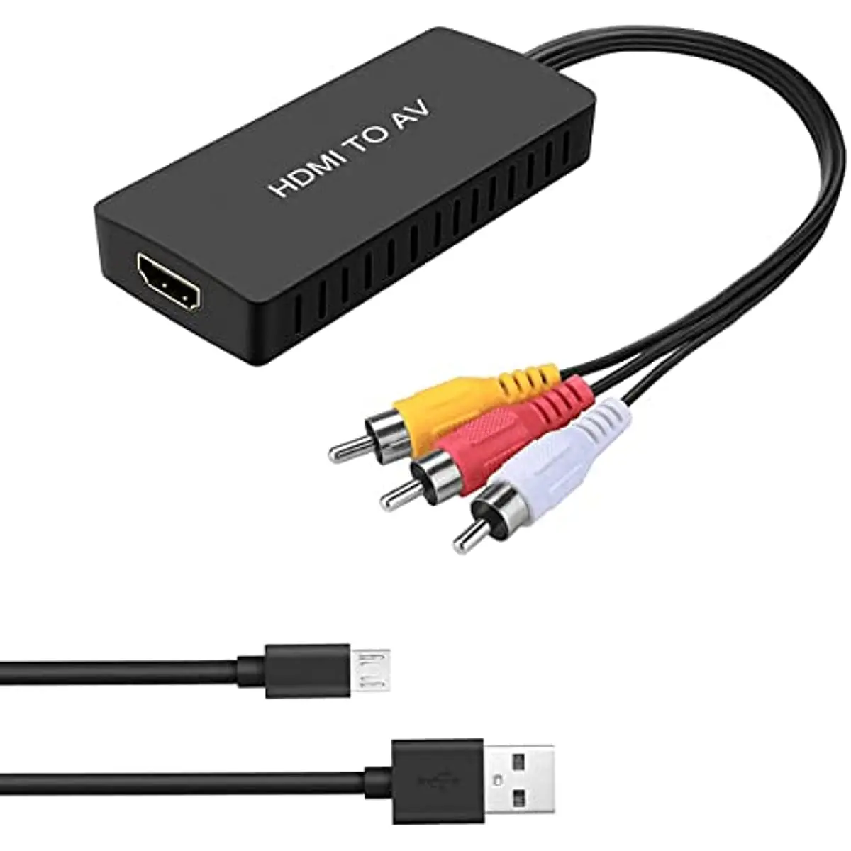 Convertisseur HDMI vers AV, adaptateur audio vido, prend en charge PAL, NTSC, compatible pour Roku Streaming Stick, Fire Stick