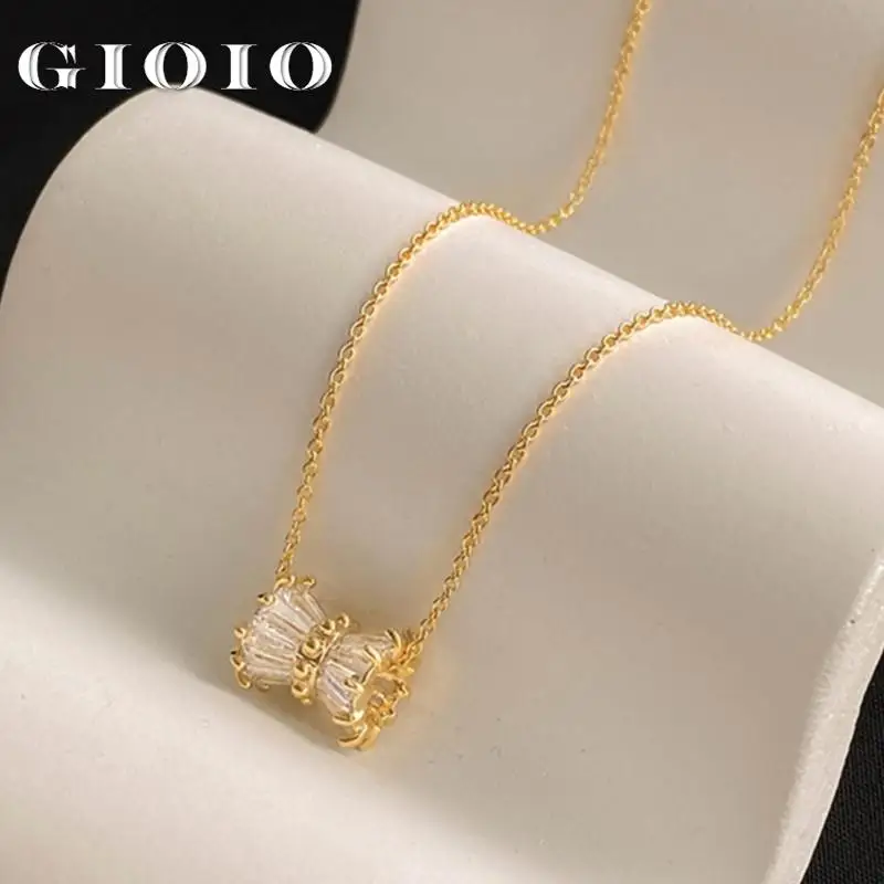 

Luxury Zircon Waist Pendant Gold Necklace For Woman 2022 New Korean Fashion Jewelry Wedding Party Girl's Sexy Clavicle Chain