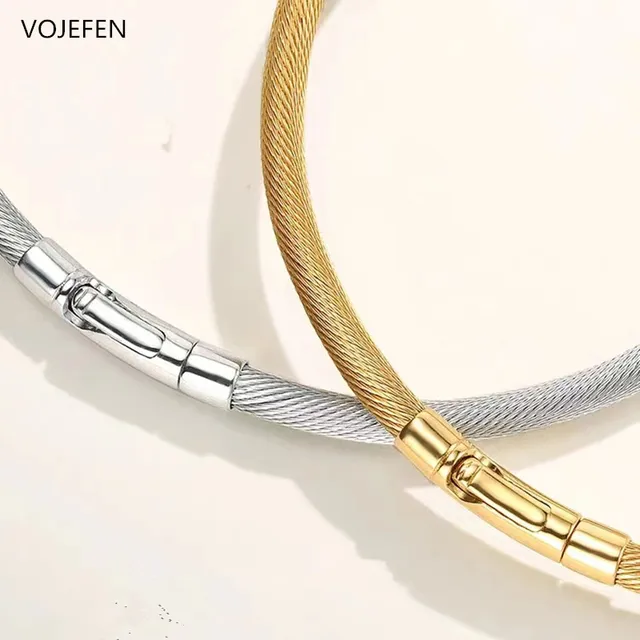 VOJEFEN 18K Gold Bracelets Woman Jewelry Shiny Luxury AU750 Real Gold Original German Craft Rope Chains Bangle News Trends 2023 4