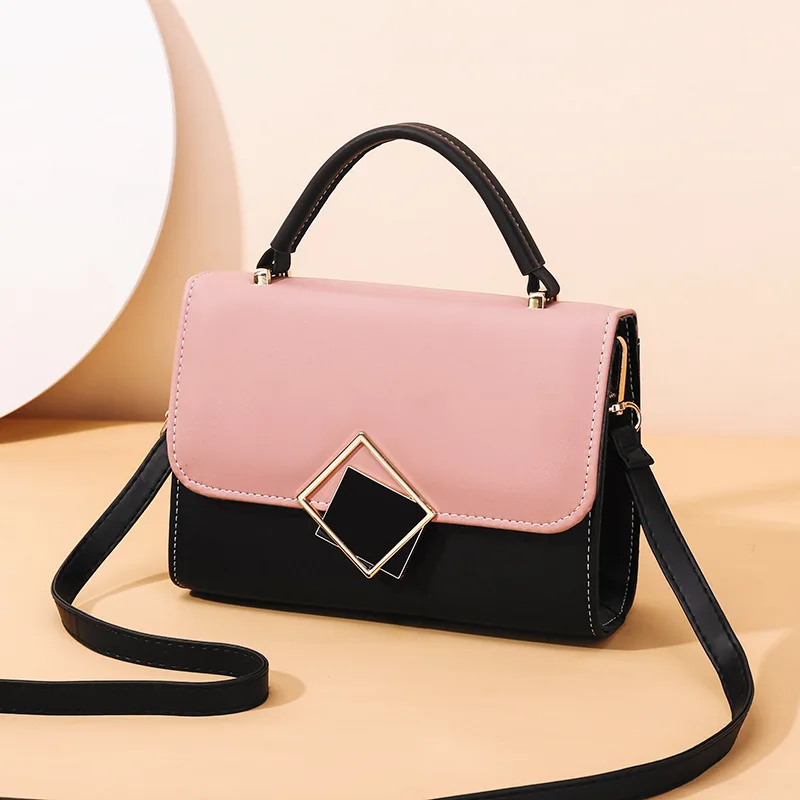 Women Luxury Designer PU Leather Bags Fashion Patchwork Women's Handbags Small Shoulder Bag Trend Ladies Messenger Crossbody Bag