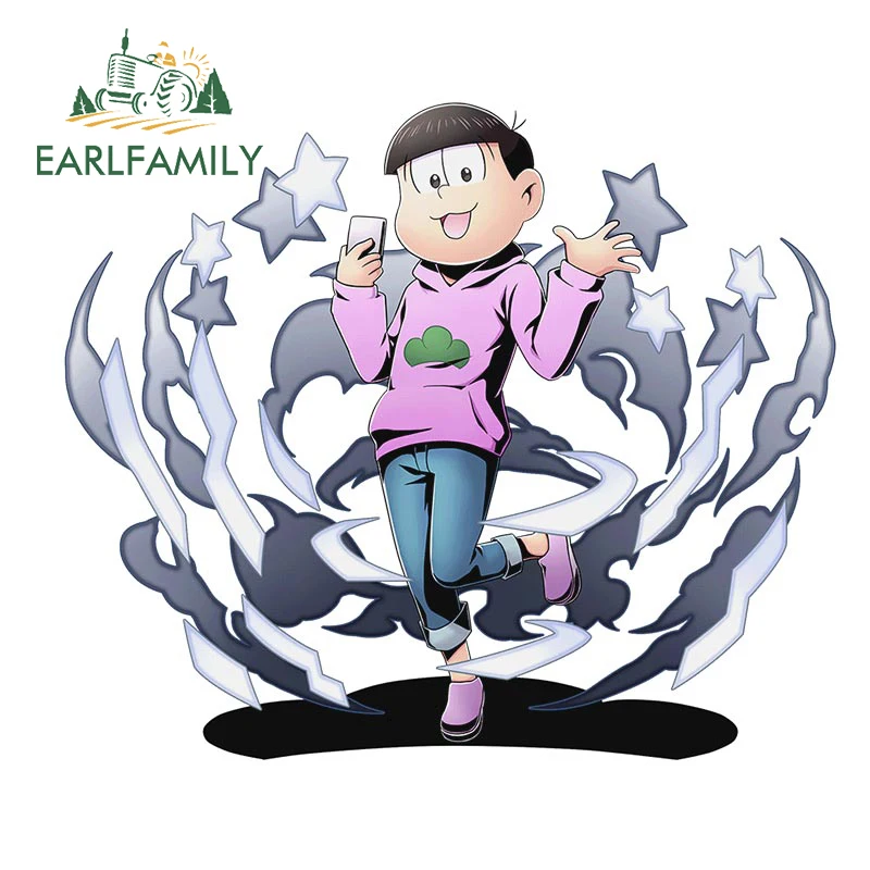 

EARLFAMILY 13cm x 11.1cm for Osomatsu San Car Stickers Personality Simple Decals Scratch-Proof Bumper Caravan Decor Car Goods