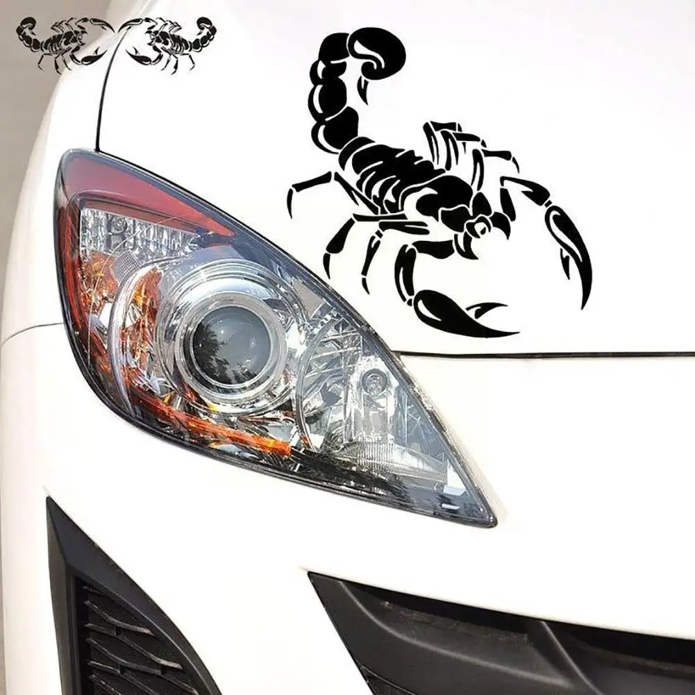 

Personalized Car Styling Bumper Stickers 3d Big Scorpion Car Decal Body Vinyl Drawing Scratch Cover Sticker Reflective R3u2