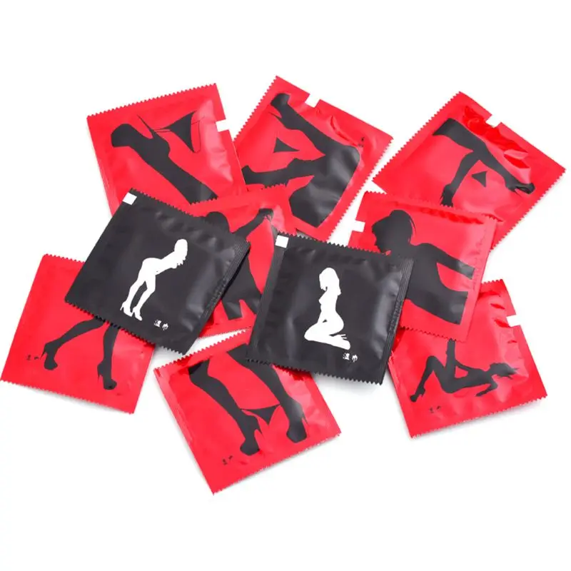 

10Pcs/Set for Creative Tricky Joke Funny Condom Shape Wet Wipes Towel Sexy Lady