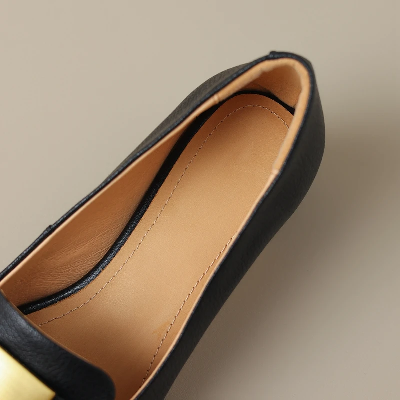 Женские новые удобные и минималистские туфли Lefu с острым металлическим