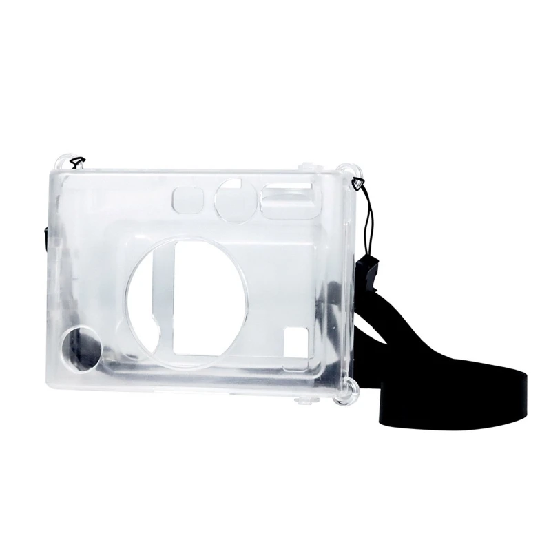

Durable Transparent Instant Camera Case Cover for fujifilm Mini EVO Crystal Transparent Protective Case with Strap