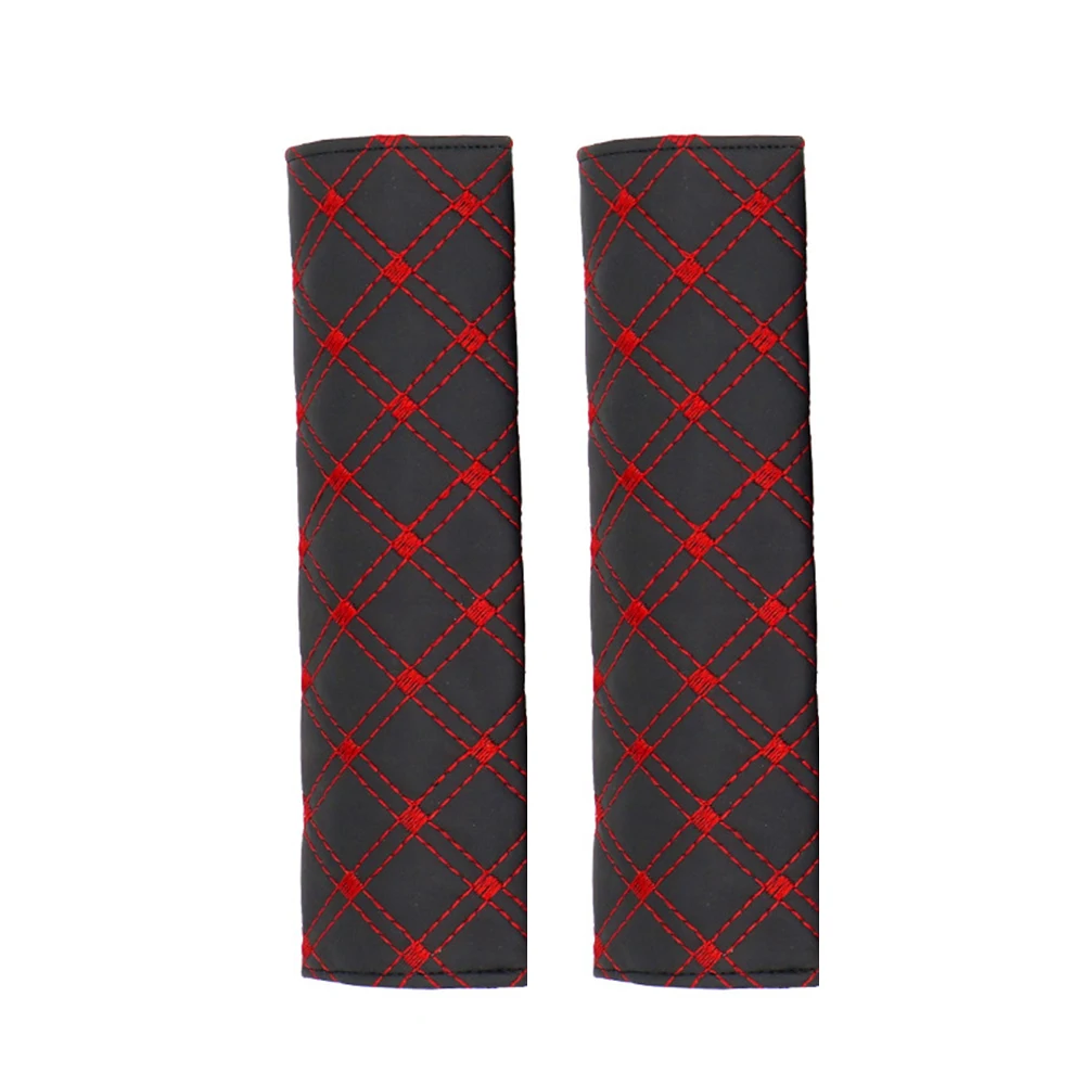 

2pcs Car Seat Belt Cover Pu Breathable Universal Auto Seat Belt Covers Cushion Protector Safety Belts Shoulder Protection