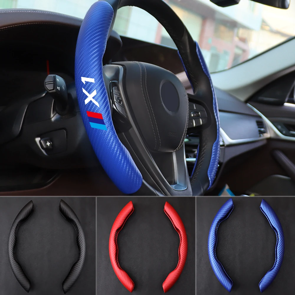 

1Pair Carbon Fiber Look Car Steering Wheel Booster Cover Protector For BMW E92 X1 X3 X5 X6 Car Accessories