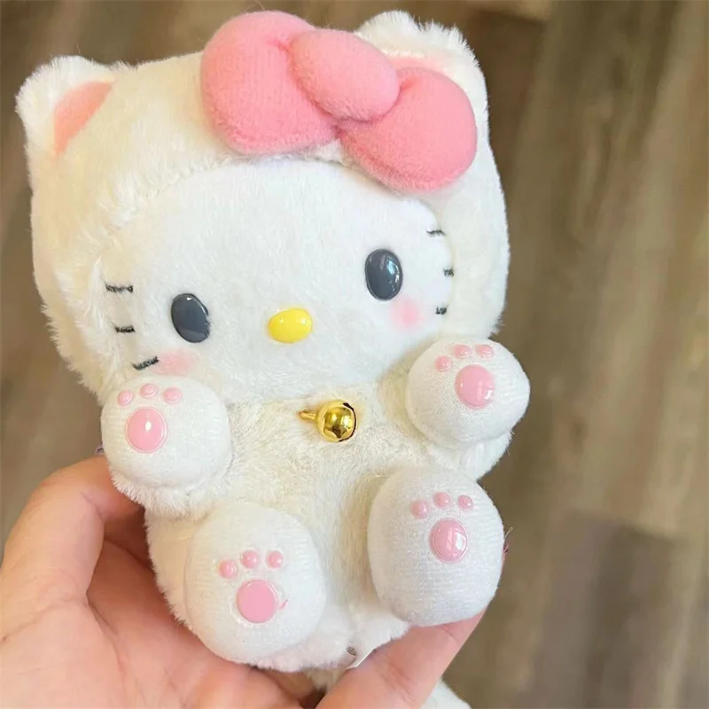 10cm NEW Kawaii Sanrio Hello Kitty Plush Toys Plush Keychain Cute Plushies Dolls Pendant Backpack Ornaments Girl&Child Xmas Gift images - 6