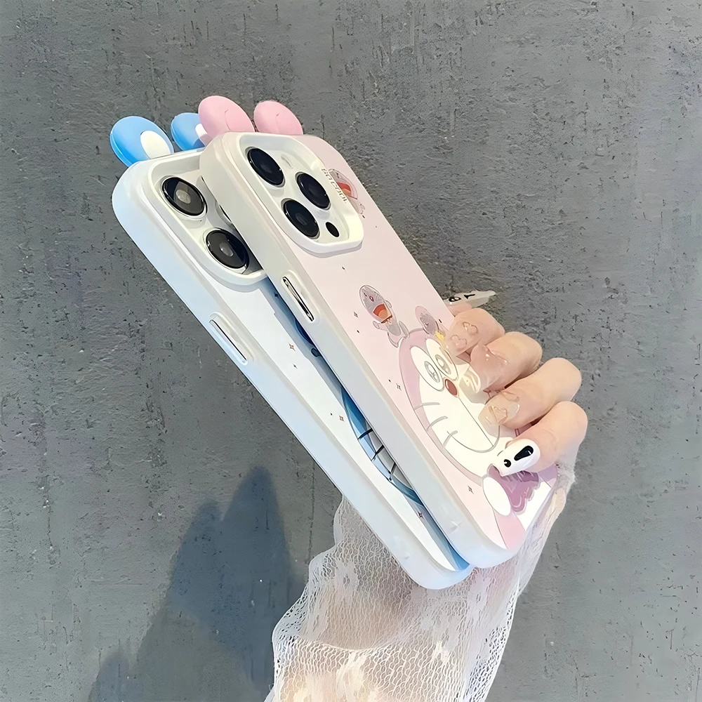 Lovely D-Doraemon Couple Phone Case for OPPO A16 A17 A18 A31 A37 A38 A55 A57 A58 A74 A76 A78 A94 A98 4G 5G Y2k Matte Shockproof