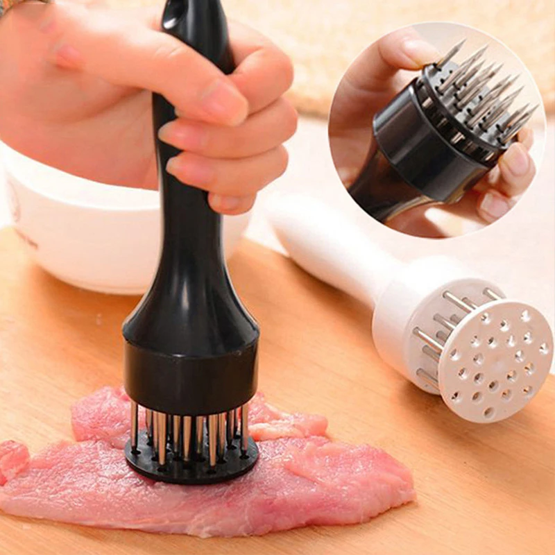 

Stainless Steel Meat Needles Pounders With Handle Profession Tenderizer For Beef Tender Steak Kitchen Tools Cooking Accessories