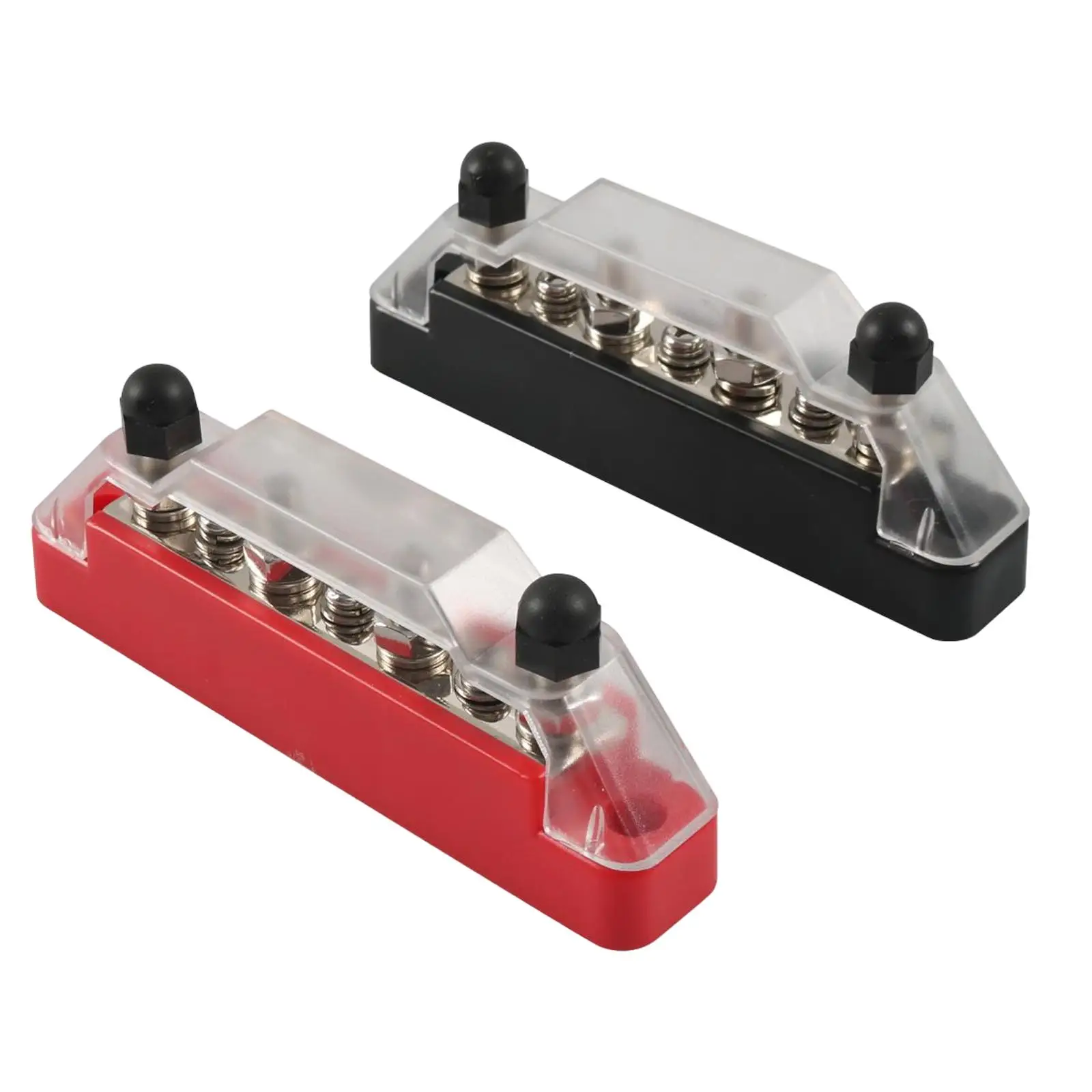 

2x Distribution Block Bus Bar, 4x M6 Terminal Studs 3x M4 Terminal Screws, for Truck Automotive Marine Boat.