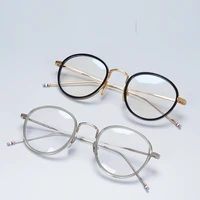 thom brand alloy light glasses frame men women vintage round eyeglasses myopia prescription eyewear with original box tb905