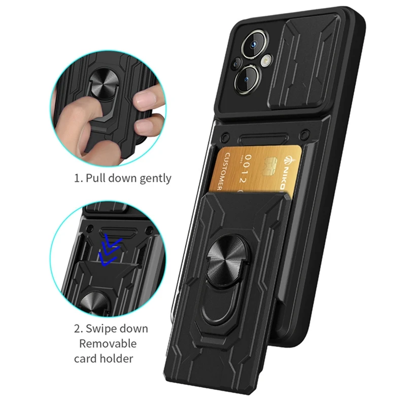 

For OnePlus Nord N20 5G Case Car Magnetic Holder Case For One Plus Nord N20 N 20 6.43'' Slide Camera Card Slot Armor Back Cover