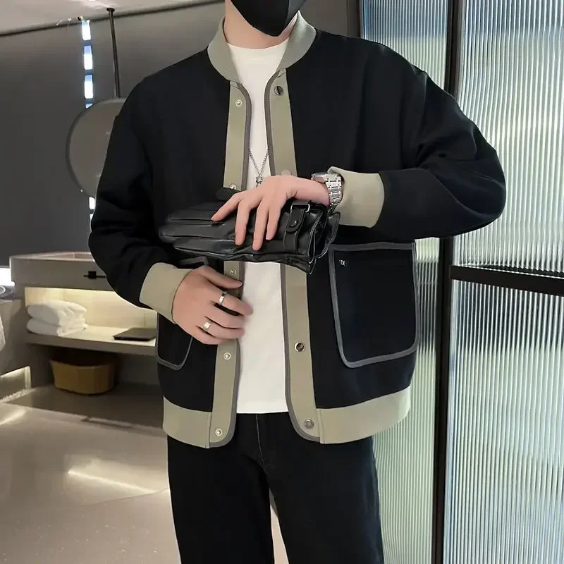 Мужское пальто весенне-осенняя винтажная бейсбольная куртка для мужчин Y2k