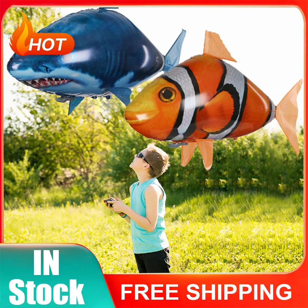 

Remote Control Fish Toys Shark Infrared RC Electric Flying Air Balloons Kids Toy RC Fly Air Balloons Clown Fish Toy Gifts Party