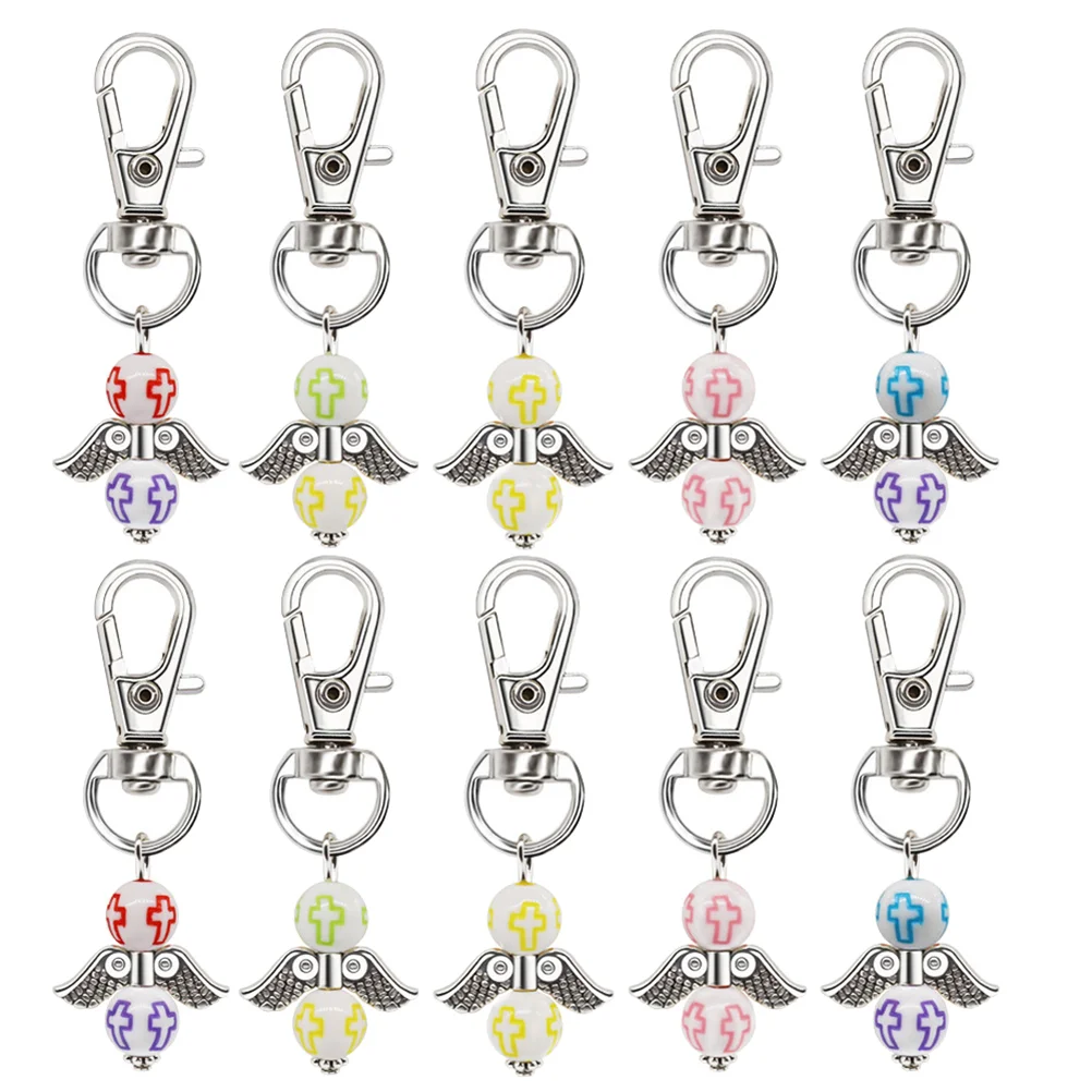 

Charmbaby Key Chain Baptism Favors Keychain Bridal Keychains Party Jewelry Gift Pearl Cross Crystal Bracelet Pendent