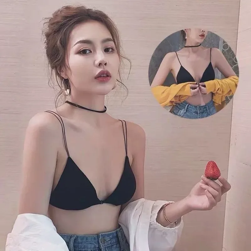 

Бюстгальтер женский бесшовный с глубоким V-образным вырезом и треугольными чашками