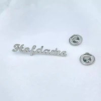 custom brooch personalized stainless steel custom name pins nameplate brooch meeting attendance wedding gift logo custom