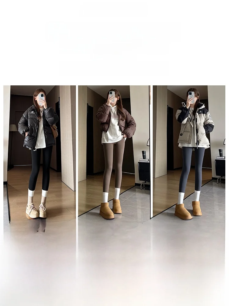 Черные брюки с изображением акулы на флисовой подкладке женские осенние и зимние