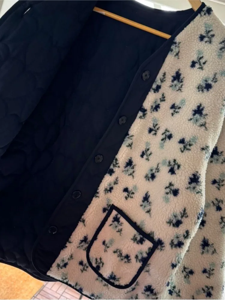 Осенне-зимнее двустороннее пальто из овечьей шерсти женские модные куртки с