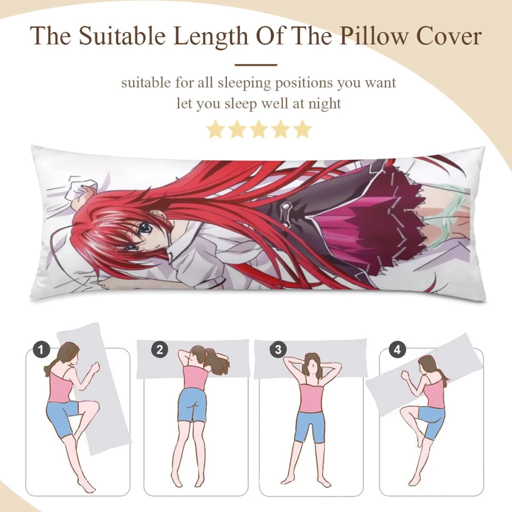 Длинная наволочка Dakimakura Highscool Dxd для дома спальни гостиной дивана из персиковой
