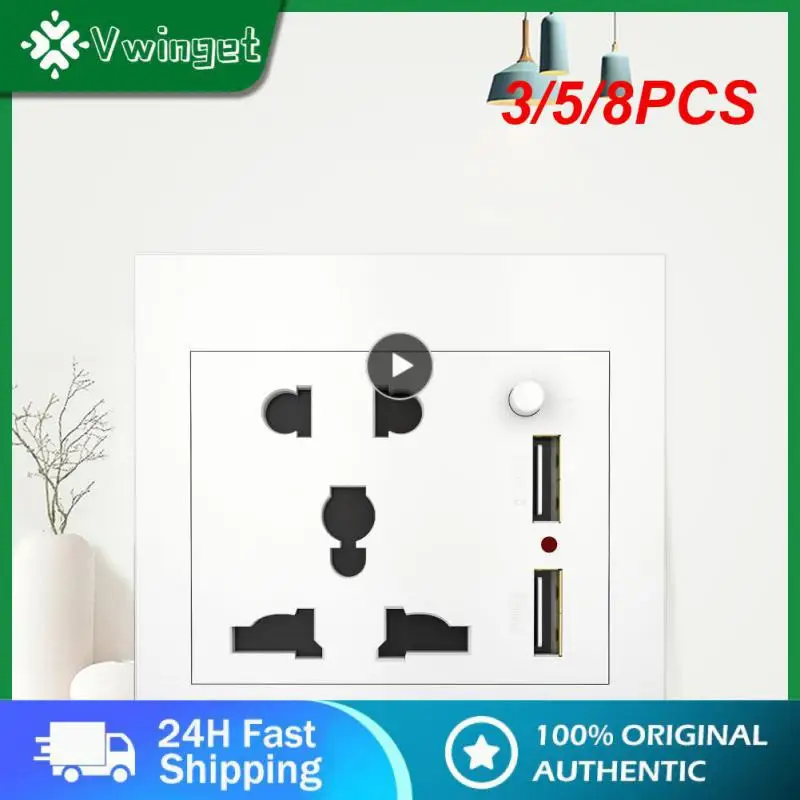

3/5/8PCS Universal 2100mA 5V 2 USB Wall Socket AC 110-250V Home Wall Charger 2 Ports USB Outlet Power Charger For Cellphone New