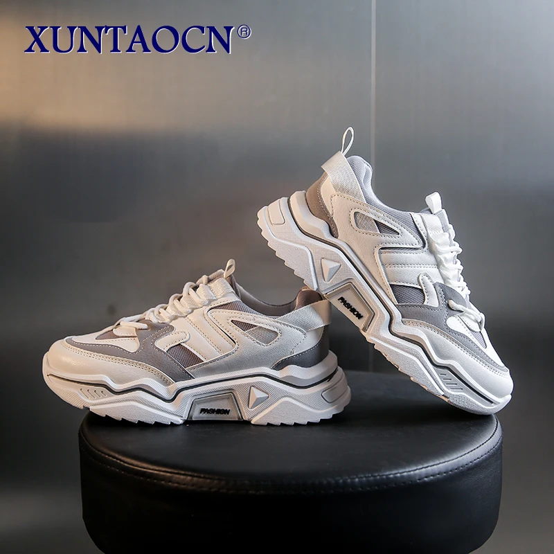 

Women Sneakers Fashion Mesh Chunky Sneakers Casual Shoes Autumn Reflective Comfortable Thick Sole White Dad Flats Platform Shoes