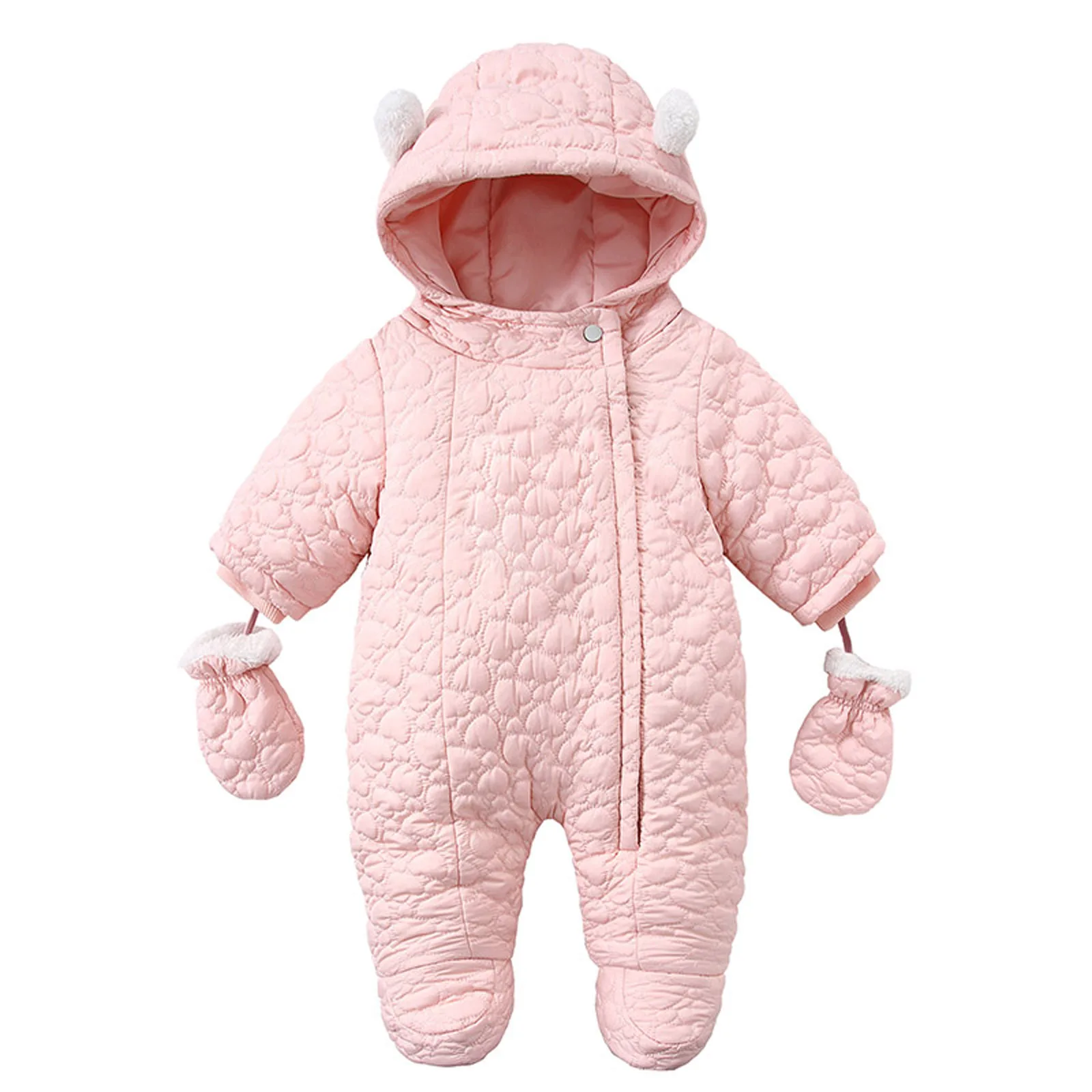 

Newborn Baby Clothes Winter Snowsuit Coats Quilted Feeted Rompers Long Sleeve Hoodies Jumpsuit for Kids Infant Cute Outerwear