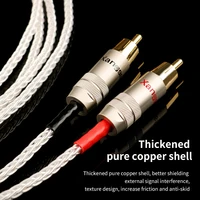 8 core occ silver plated hifi a pair rca cable audio signal cable audio connection amplifier cd player
