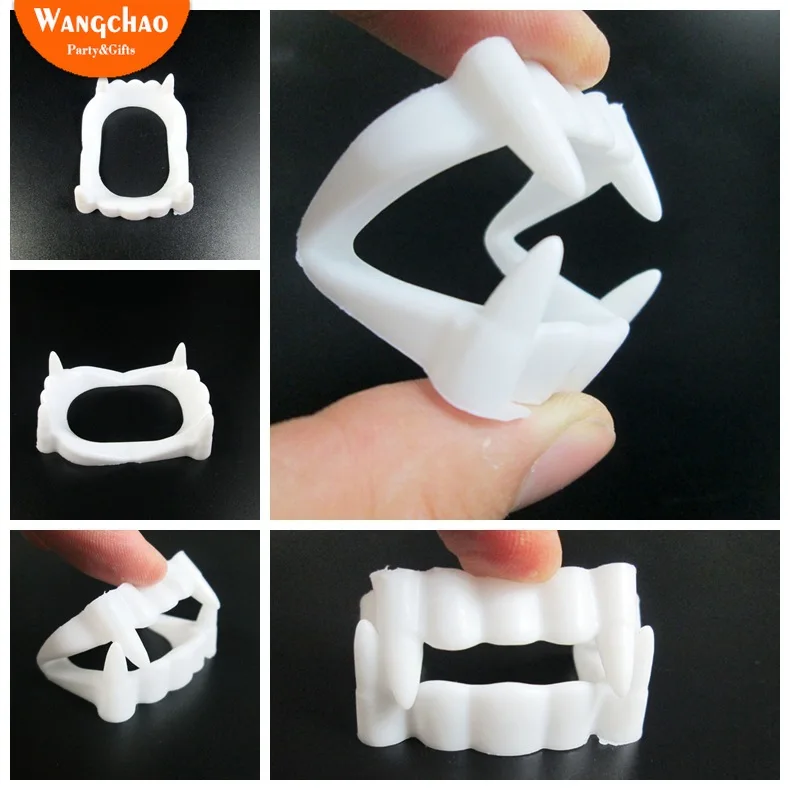 Детские поддельные Зубы вампира для Хэллоуина для детей, пластиковые поддельные Зубы вампира, костюм, тематическая вечеринка Хэллоуин, товары, детская игрушка