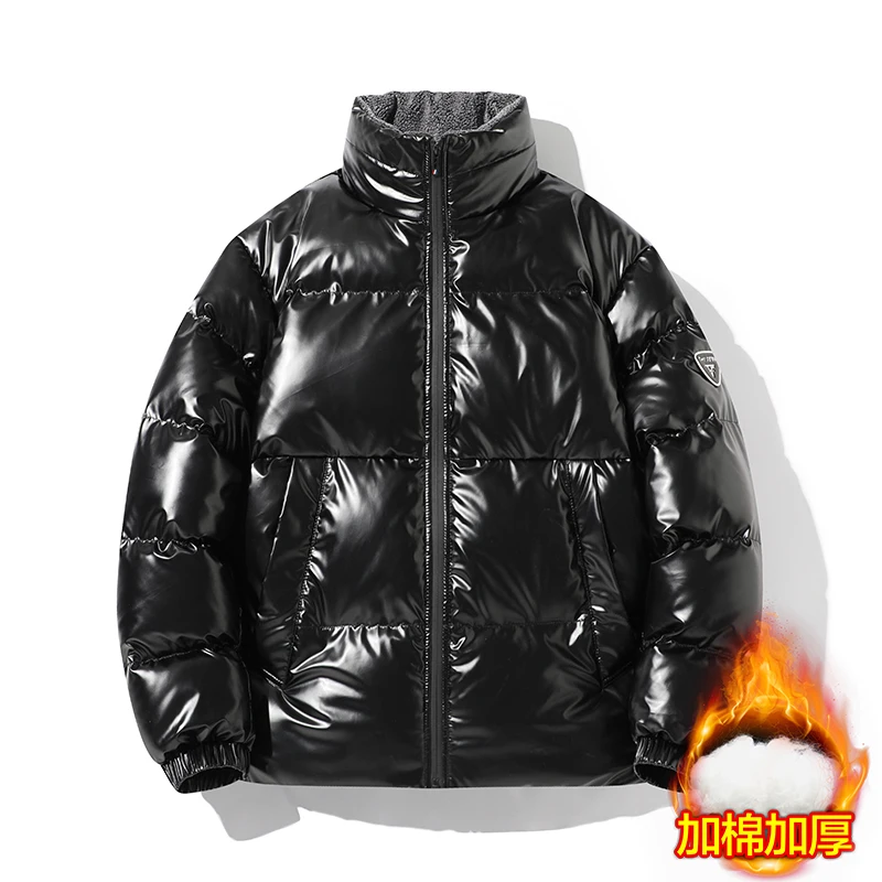 2023 Winter Men Jackets Puffer Coat Male Bubble Padded Clothes Waterproof Black Outwear Windbreaker Down Coats Leather Parkas