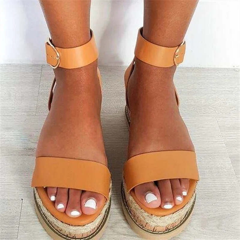 

2022 Fashion sandals Women's Summer Shoes Breathable buckle Thick-soled Platform Wedges Slip-on Casual Roman Female Sandals