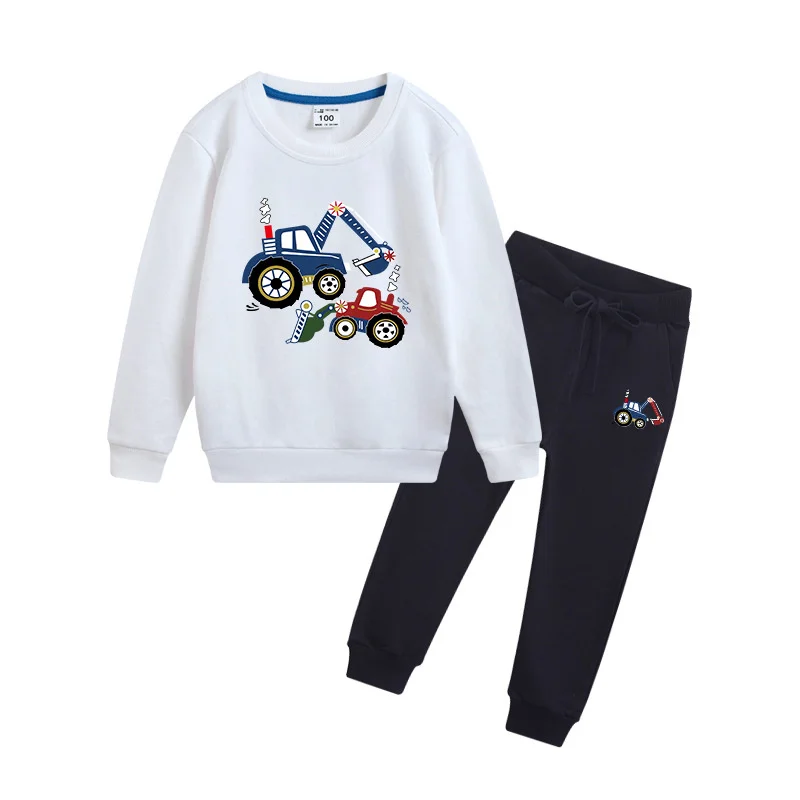 

Boys Clothing Set For 80-150 Spring 2023 New Arrival Casual O-Neck 100% Cotton Sweater & Pants Two Pieces Sport Suits 11 Colors