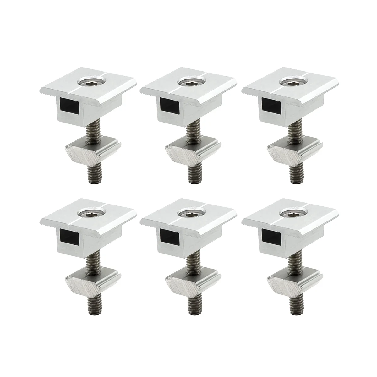 

Pack Of 10 Solar Panel Brackets Centre Clip 35 Mm T Shaped PV Module Bracket Clip Height-Adjustable for RV Roofs