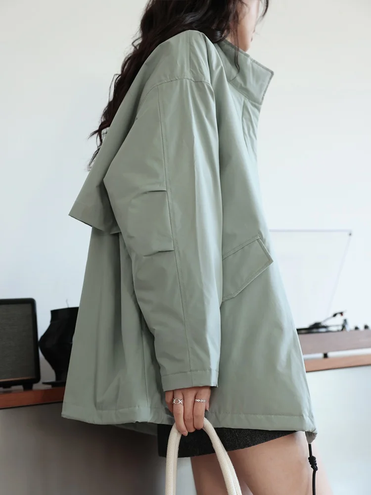 33 Открытый легкий польский плащ из 90% белого гусиного пуха Пуховик