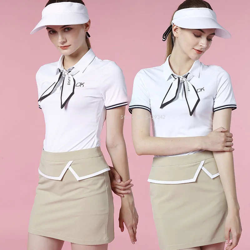 

Dk Golf Ladies Polo Shirts Women Short Sleeve Shirts Ladies Quick Dry Golf Tops A-Lined Skirt Slim Pencil Skirt Clothing Set