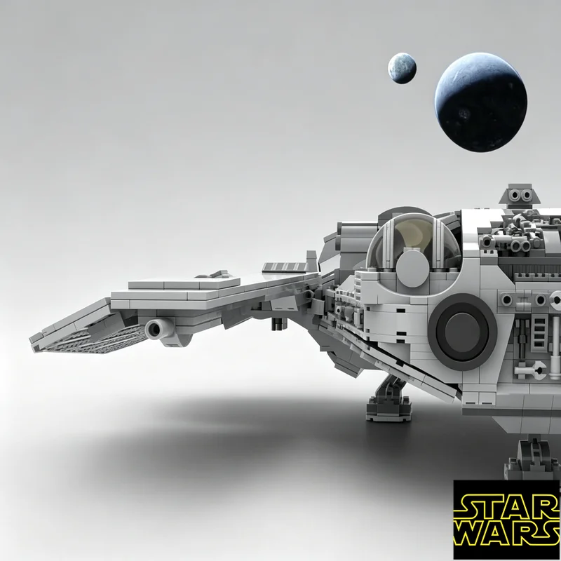 Фото 3770 деталей MOC FONDOR HAULCRAFT UCS: Набор для сборки креативной модели космического порта из кирпичиков, DIY-набор для взрослых, игрушки, подарки на день рождения №3
