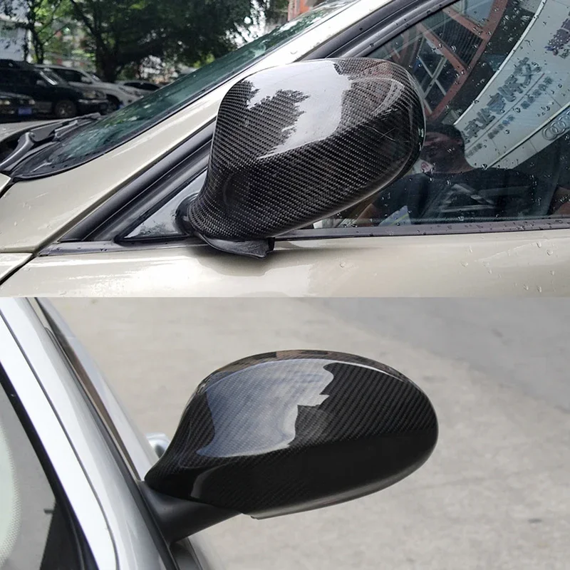 Фото Покрытие для боковых и задних зеркал автомобилей, из настоящей углеродной фибры, детали защиты высокого класса и высокой прочности, для PRE-LCI BMW Серия 1/3, модели E81, E82, E87, E88, E90, E91, E92, E93. №3