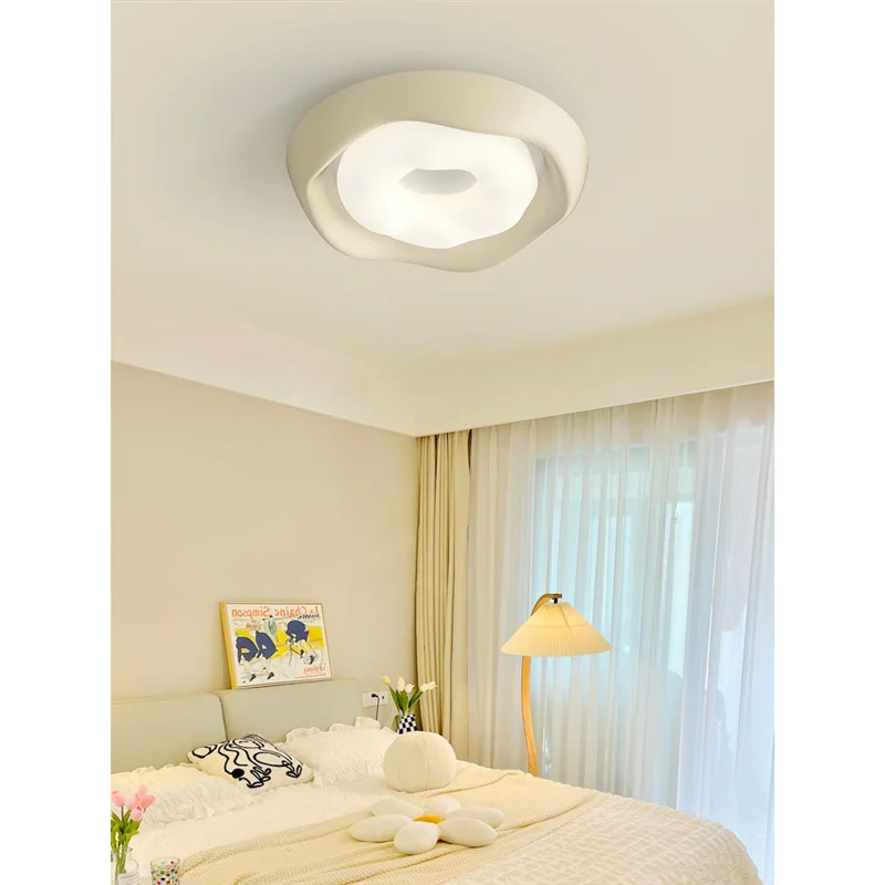 

Modern Simple Bedroom Ceiling Light Cream Wind Ins Creative Designer Room Light Full Spectrum Eye Protection LED Light